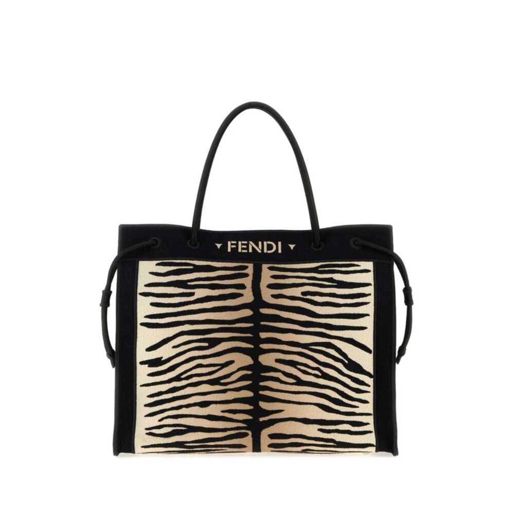 Fendi Women Embroidered Fabric Magic Shopping Bag